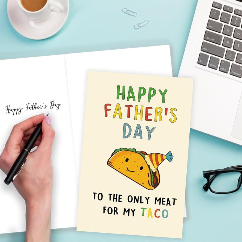 Funny Taco Father's Day Card for Dad or Husband
