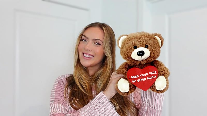 I Miss Your Face Plush Teddy Bear Gift for Long-Distance Love
