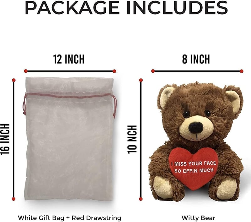 I Miss Your Face Plush Teddy Bear Gift for Long-Distance Love