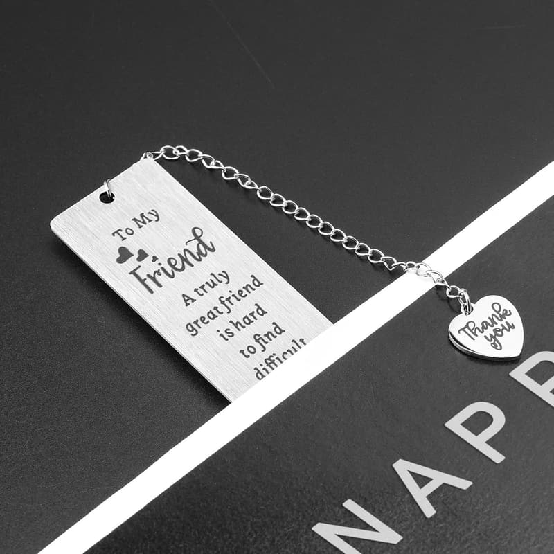 Friendship Bookmark for Women - Metal Bookmark for Book Lovers