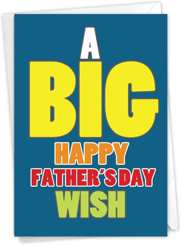 Father's Day Jumbo Card for Dad with Envelope - Loving Note