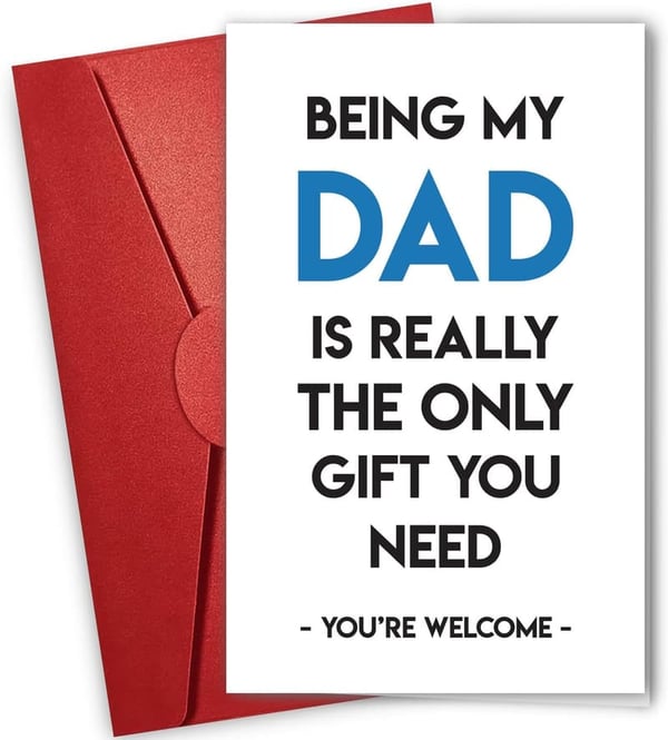 Funny Birthday Card for Dad – Unique Gift from Kids
