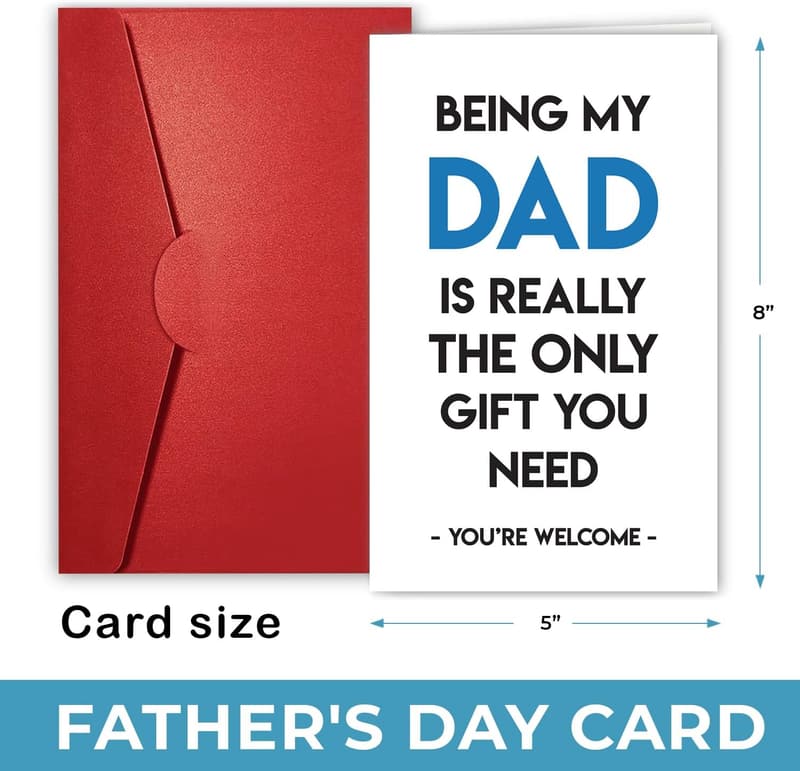 Funny Birthday Card for Dad – Unique Gift from Kids
