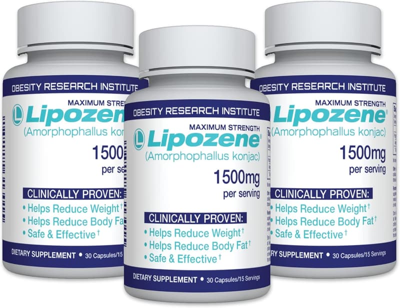 Lipozene Appetite Suppressant Diet Pills - 270 Total Capsules