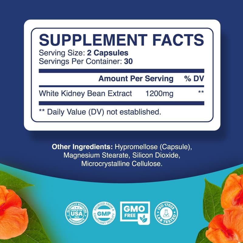 Extra Strength White Kidney Bean Extract - Plant-Based Carb Blocker