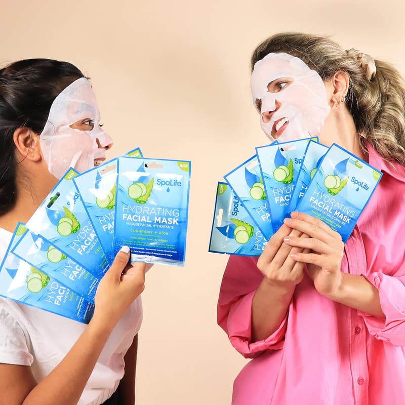 Korean Cucumber & Aloe Facial Masks - 10 Pack, Hydrating & Soothing