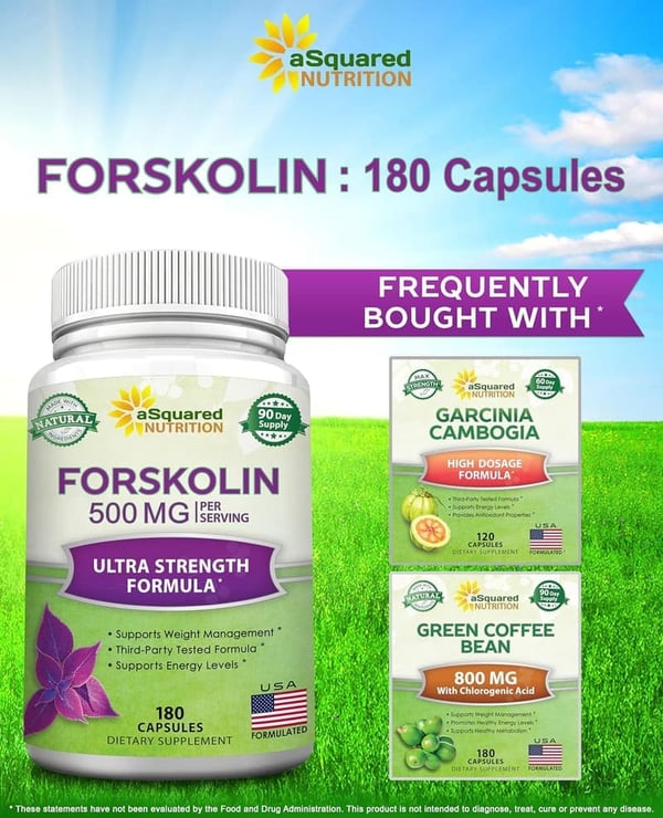 Forskolin 500mg Diet Pills - Max Strength Weight Loss Supplement