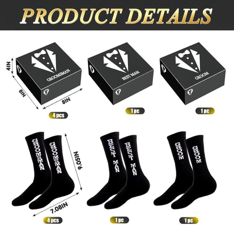 Groomsmen Proposal Gift Set - 36pcs with Shot Glasses & Accessories