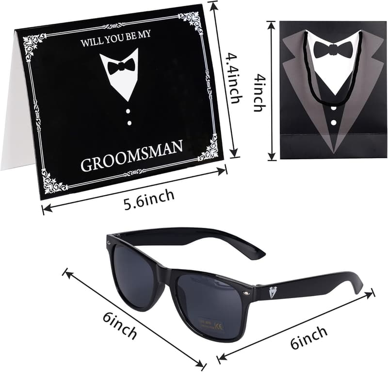 Groomsmen Gifts Set: 8oz Stainless Steel Flask & Accessories