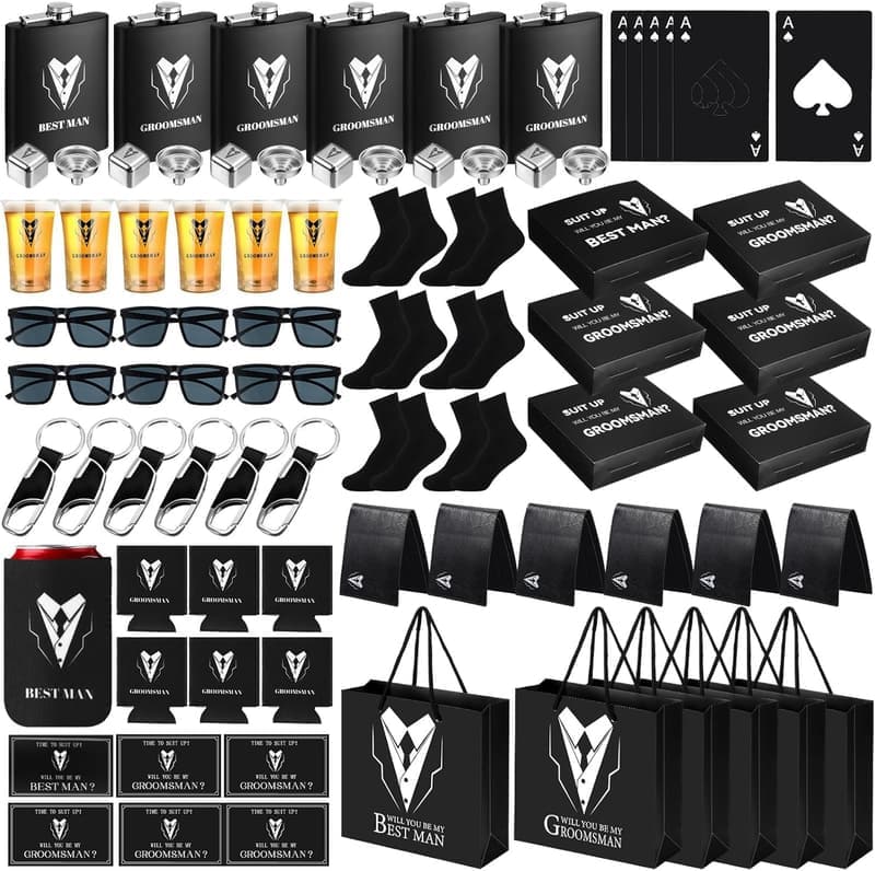 Groomsmen Proposal Gift Set - 66 pcs Wedding Accessories