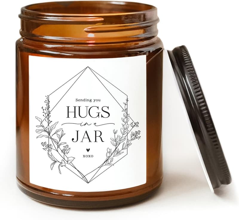 Relaxing Aromatherapy Soy Wax Candle - Lemongrass Lavender, 75-Hour Burn