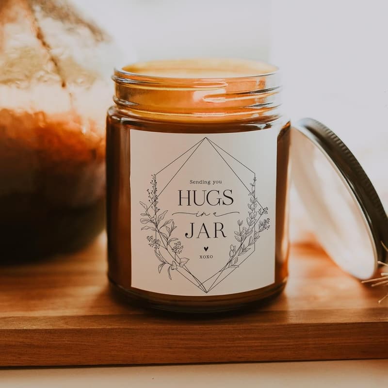 Relaxing Aromatherapy Soy Wax Candle - Lemongrass Lavender, 75-Hour Burn