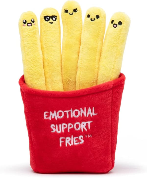 Emotional Support Plushies Set with Carrying Basket