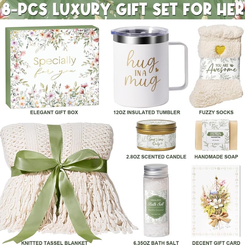 Get Well Soon Spa Gift Basket for Women
