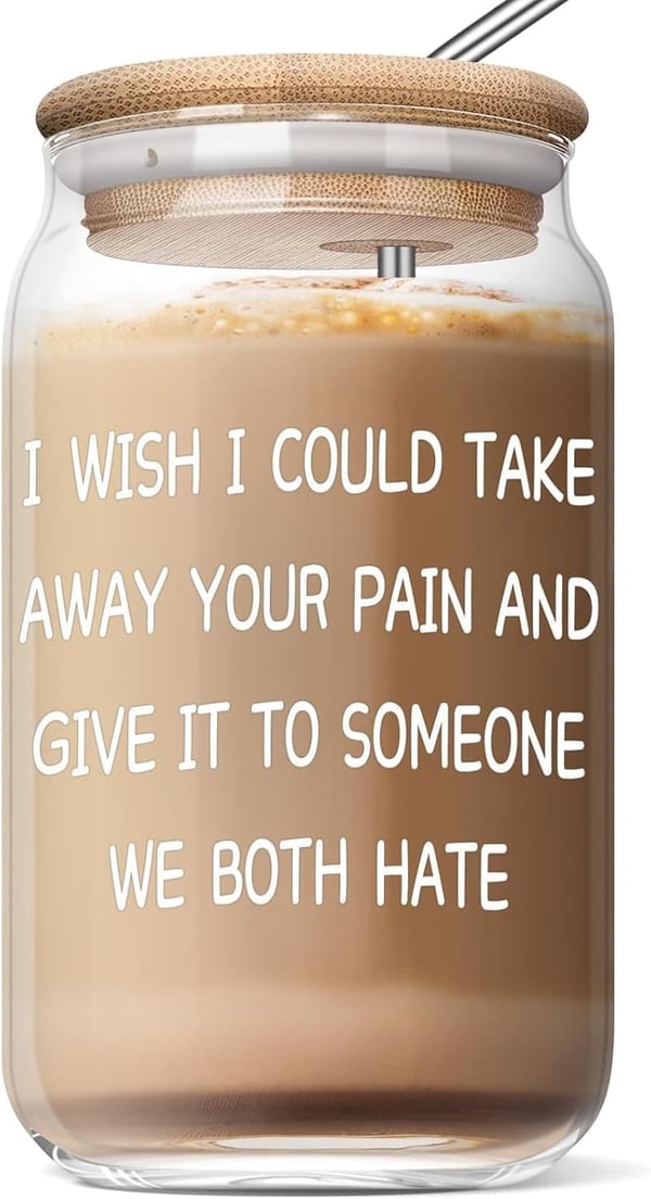 Get Well Soon 16 Oz Coffee Glass for Recovery and Sympathy