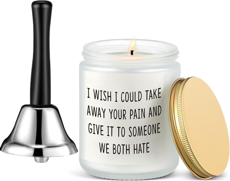 Get Well Gift Set: Candle & Call Bell for Recovery