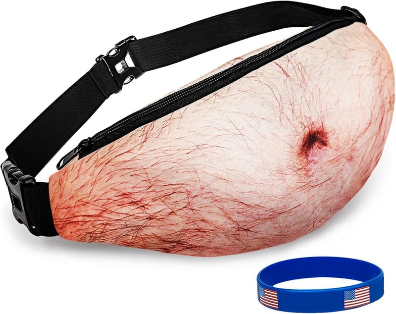 Christmas Gag Gift: Waterproof Beer Belly Fanny Pack for Men