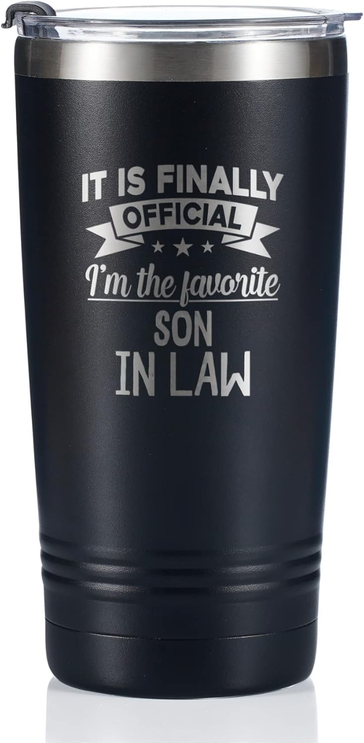 Engagement Gift: Stainless Steel Travel Coffee Mug for Son-in-Law