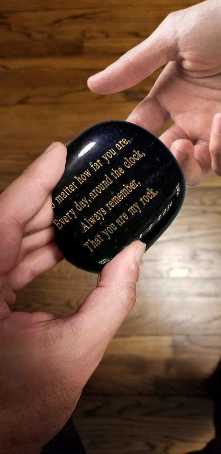 Long Distance Relationship Engraved Rock Gift
