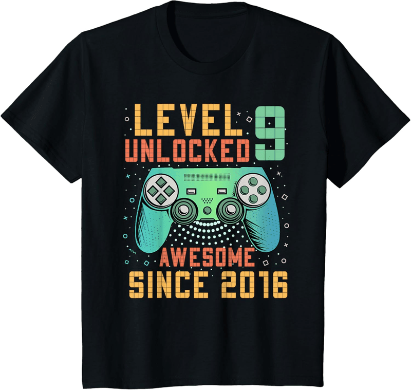 9th Birthday Gaming T-Shirt for Boys