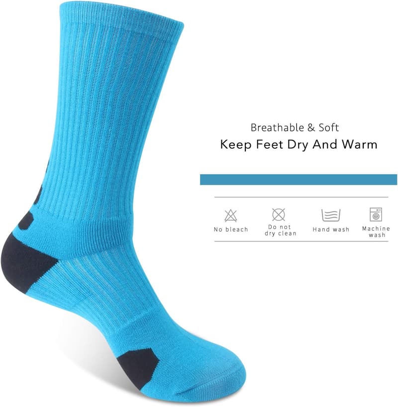 Athletic Outdoor Crew Socks Multipack for Boys