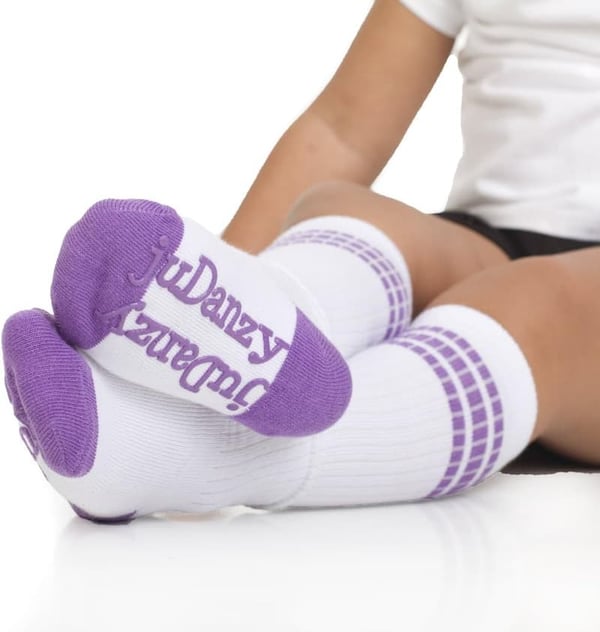 Kids' Knee-High Stripe Socks with Grips