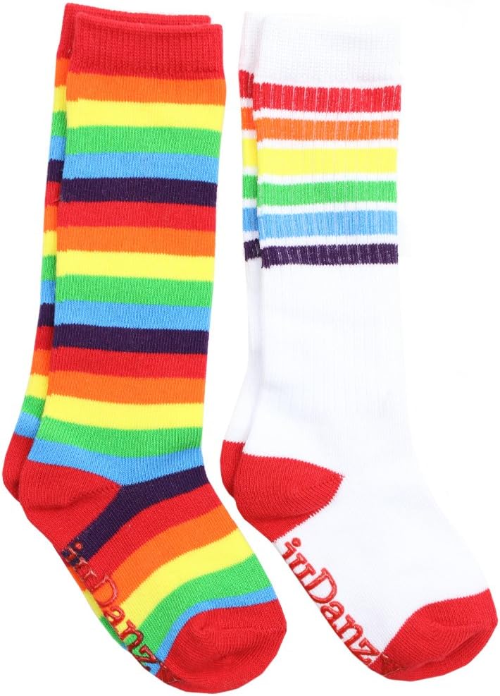 Kids' Knee High Tube Socks with Grips - 2 Pack