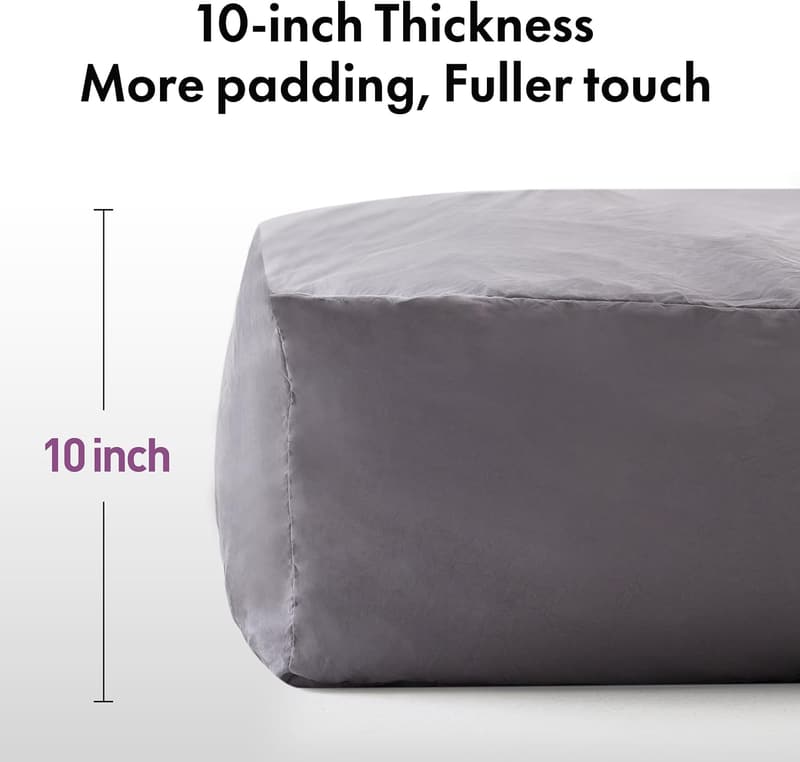 Convertible Memory Foam Bean Bag Chair Bed for Adults - Grey