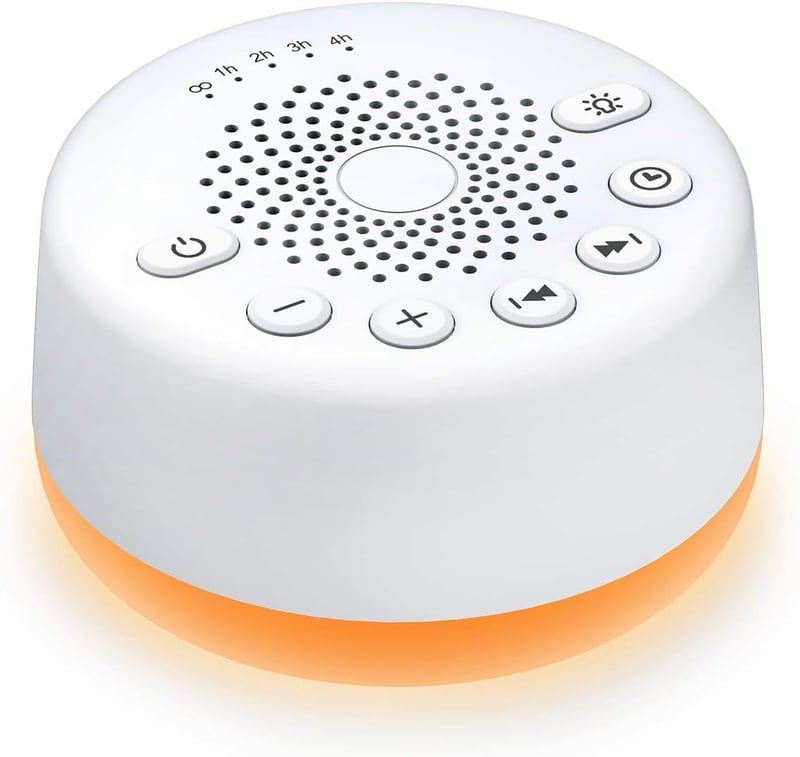 White Noise Sound Machine with 25 Soothing Sounds & Night Light