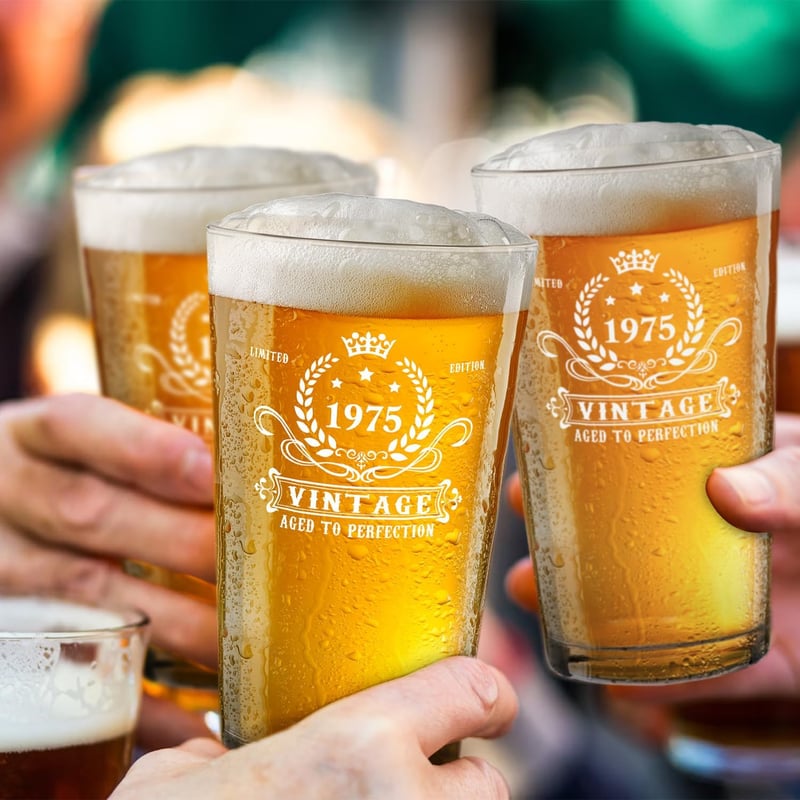 50th Birthday Vintage Beer Gift Set for Him