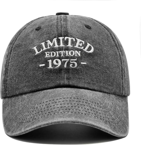 50th Birthday Embroidered Adjustable Baseball Cap