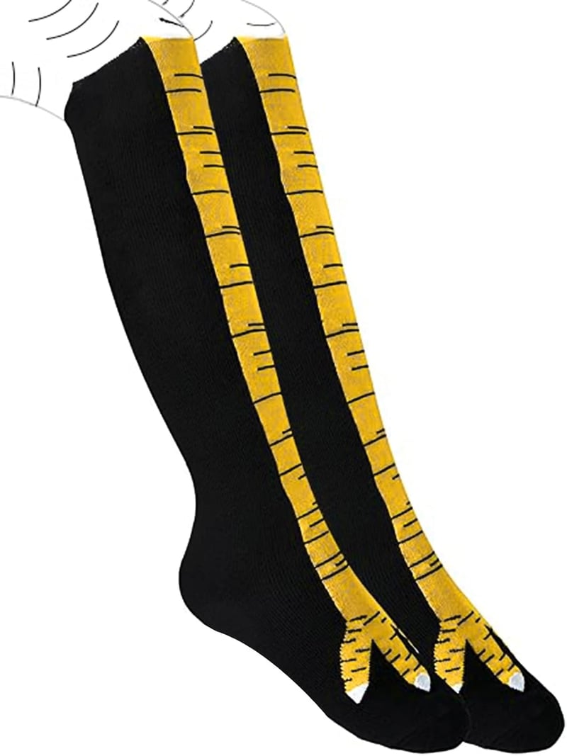 Funny Christmas Gag Gift: Chicken Leg Socks for Adults