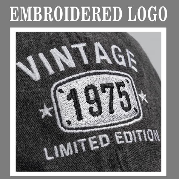 1975 Vintage Baseball Cap - 50th Birthday Gift for All