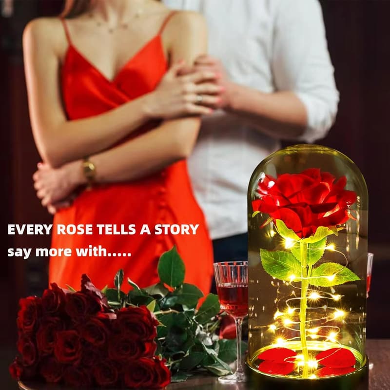 Valentine's Day Galaxy Rose - Rechargeable Floral Gift for Her