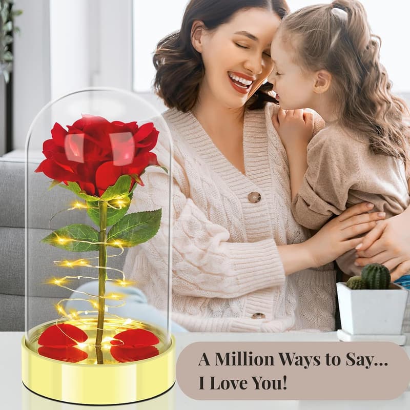 Valentine's Day Galaxy Rose - Rechargeable Floral Gift for Her