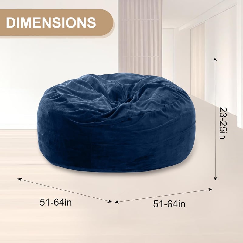 Oversized 5FT Memory Foam Bean Bag Chair for Adults