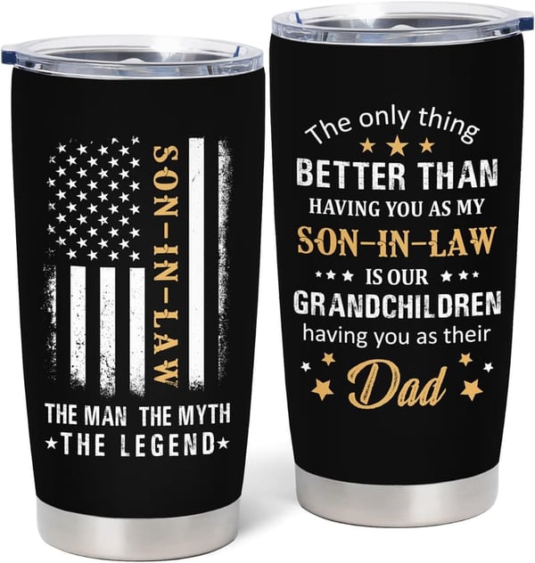 Father's Day Insulated Stainless Steel Tumbler for Son-in-Law