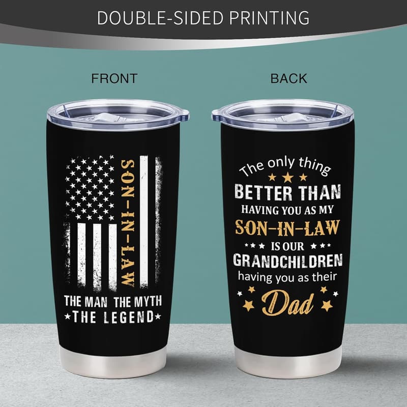 Father's Day Insulated Stainless Steel Tumbler for Son-in-Law