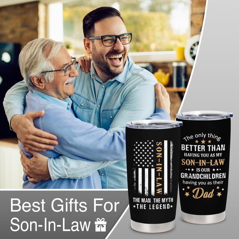 Father's Day Insulated Stainless Steel Tumbler for Son-in-Law