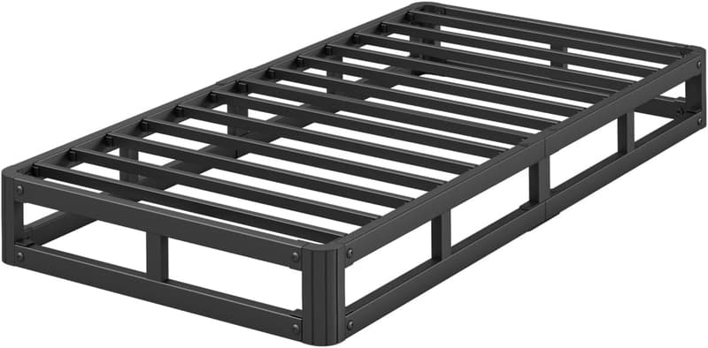 Sturdy Metal Twin Bed Frame – No Box Spring Needed, Easy Assembly