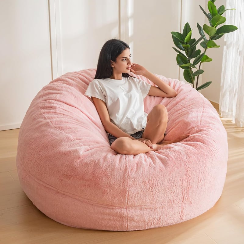 Large 4 ft Foam-Filled Bean Bag Chair for Adults