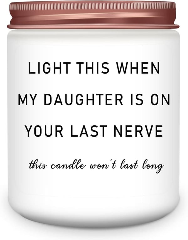Funny Lavender Scented Candle Gift for Son-in-Law