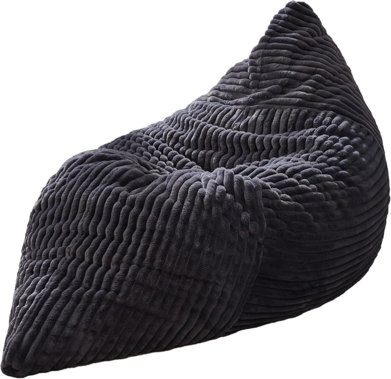 Giant Convertible Bean Bag Chair for Adults - Dark Grey
