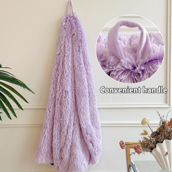 Ultra-Soft Light Purple Faux Fur Bean Bag Chair Cover