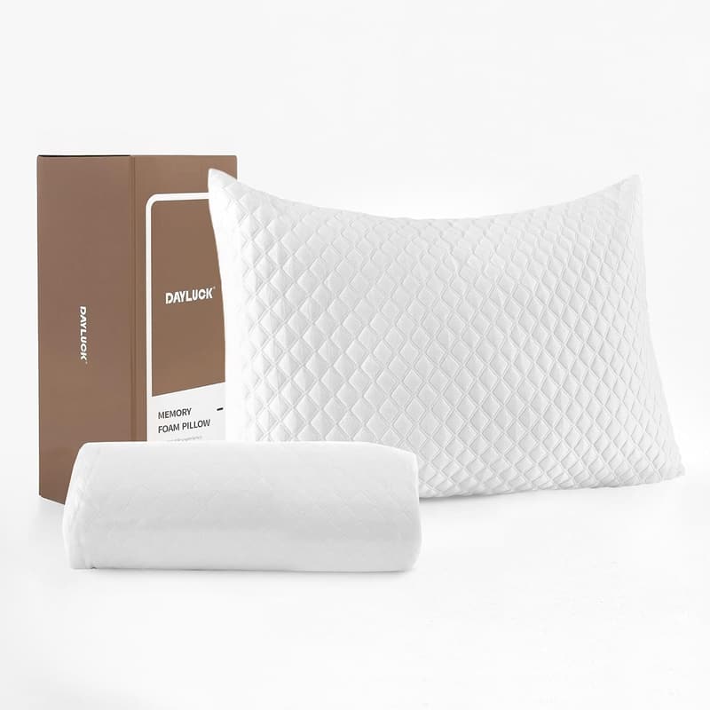 Queen Size Adjustable Memory Foam Pillow with Cooling Gel