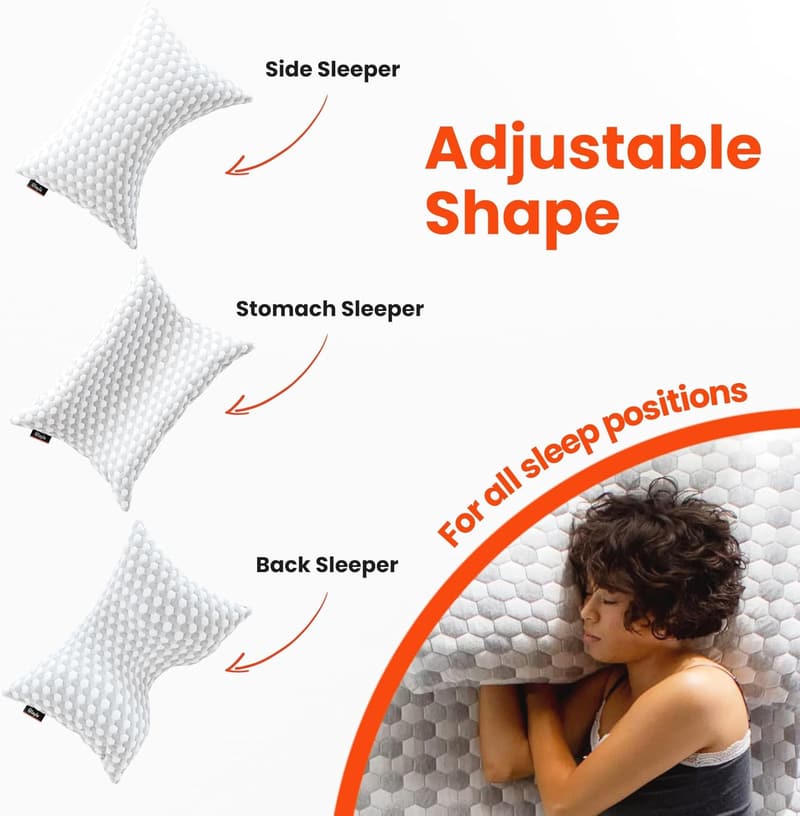 Layla Queen Kapok Pillow - Adjustable, Cooling, Luxurious Support