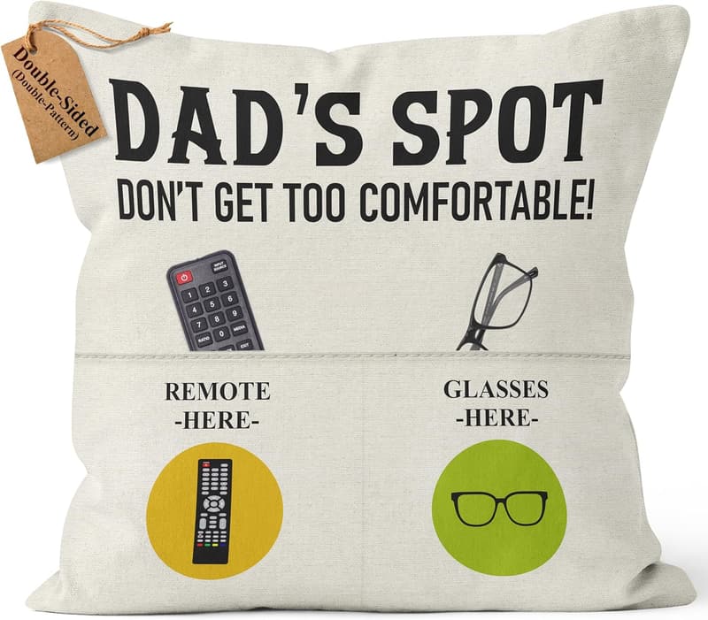 Personalized 18x18 Crystal Pillow Cover for Dad’s Birthday