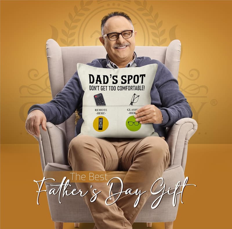 Personalized 18x18 Crystal Pillow Cover for Dad’s Birthday