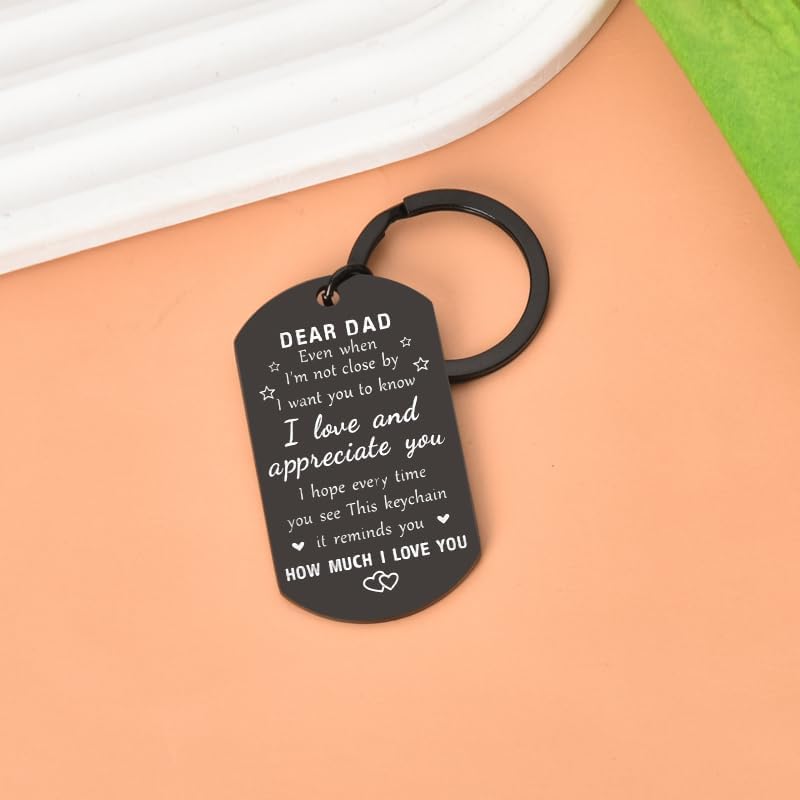 Birthday & Father's Day Double-Sided Keychain for Dad