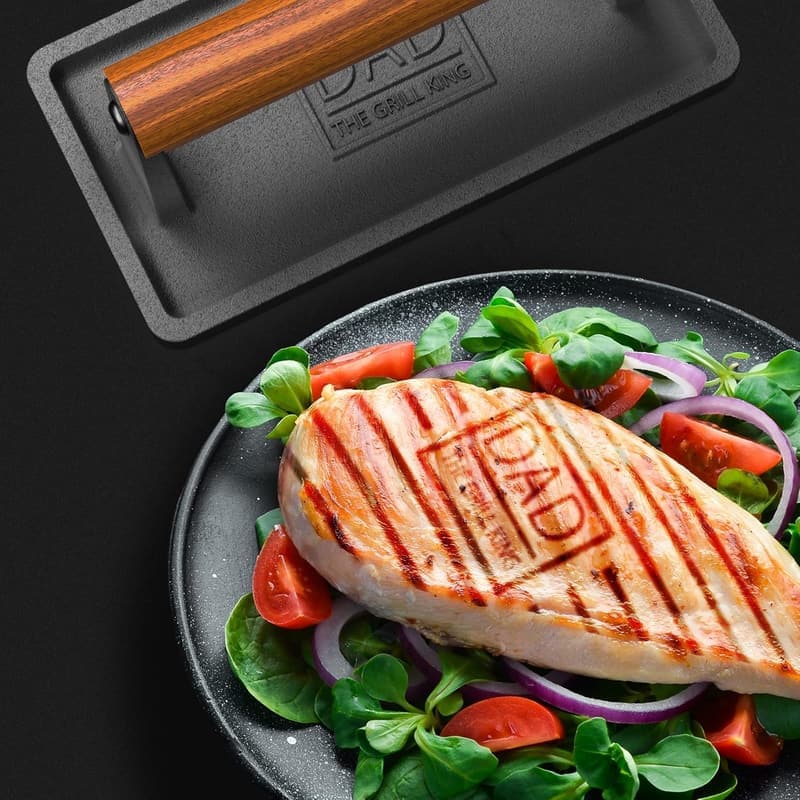 Father's Day Cast Iron Grill Press - 